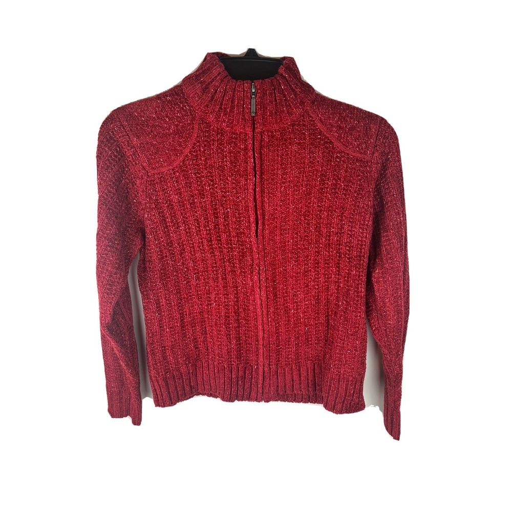 Columbia LAC Remigny Sweater Red Full Zip Sweater Red Size Large NWT